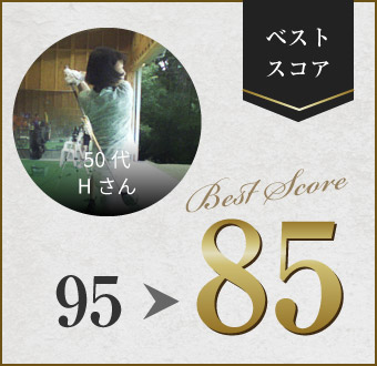 50代 Hさん：95→85