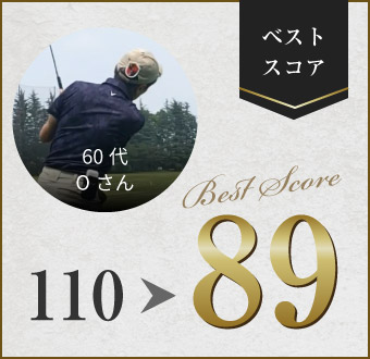 60代 Oさん：110→89